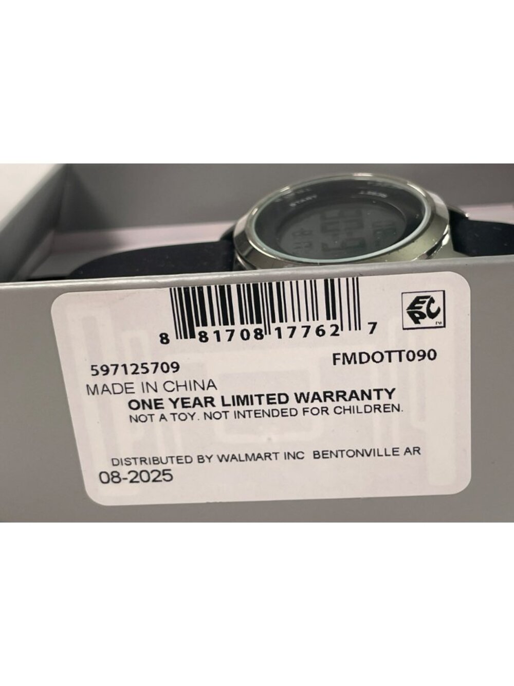 Time And Tru Digital Watch Black Strap Stainless Bezel FMDOTT090 Women's O/S NEW - Picture 6 of 7